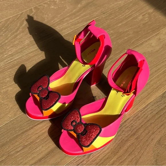 ModCloth x Hello Kitty Stripe Platform Sandals with Glittery Bow - Picture 5 of 16